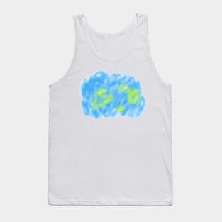 Blue watercolor abstract art Tank Top